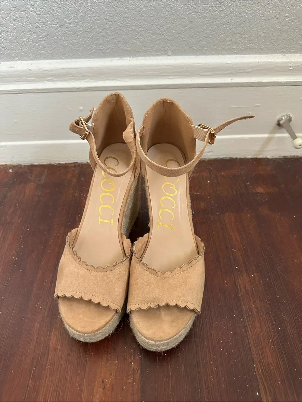 CCOCCI Jessie Tan Espadrille Heel Sandal Shoes